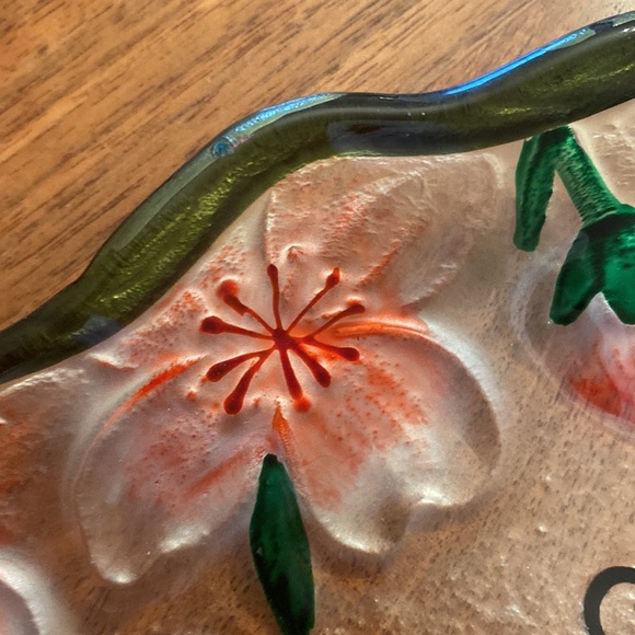 Beautiful vintage Franciscan Rose glass platter - Picture 4 of 5